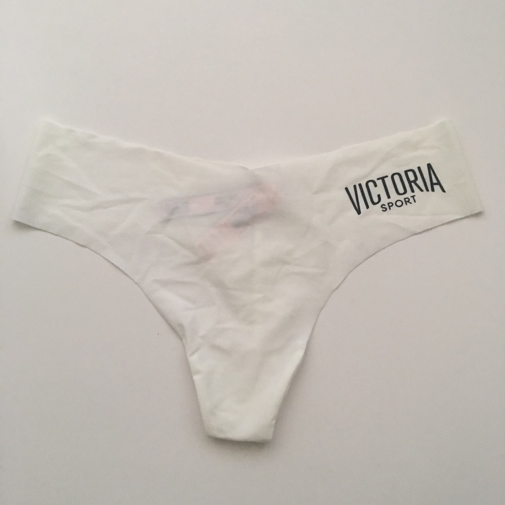 Victoria’s Secret Sport white thong panty size M